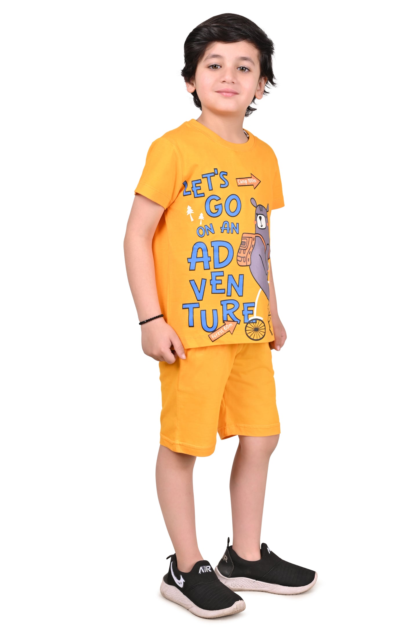 Boys' Mustard Yellow Adventure Print Co Ord-Set