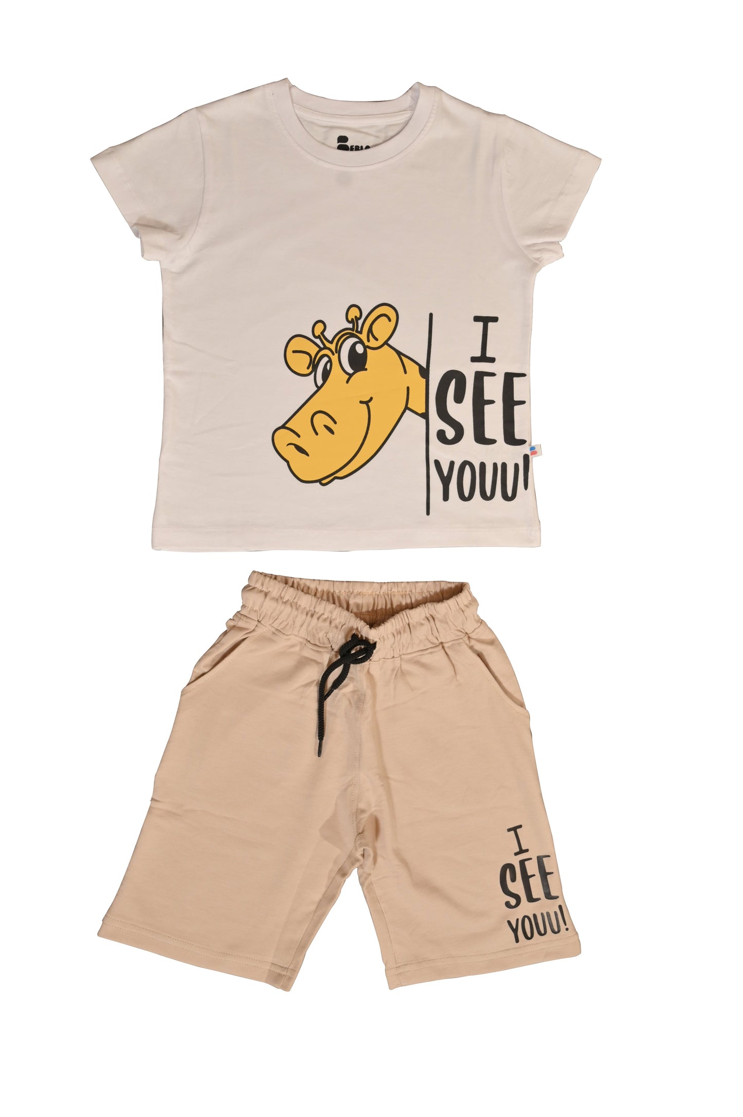 Off White & Beige Co-Ord Set for Boys Perfect Casual Outfit